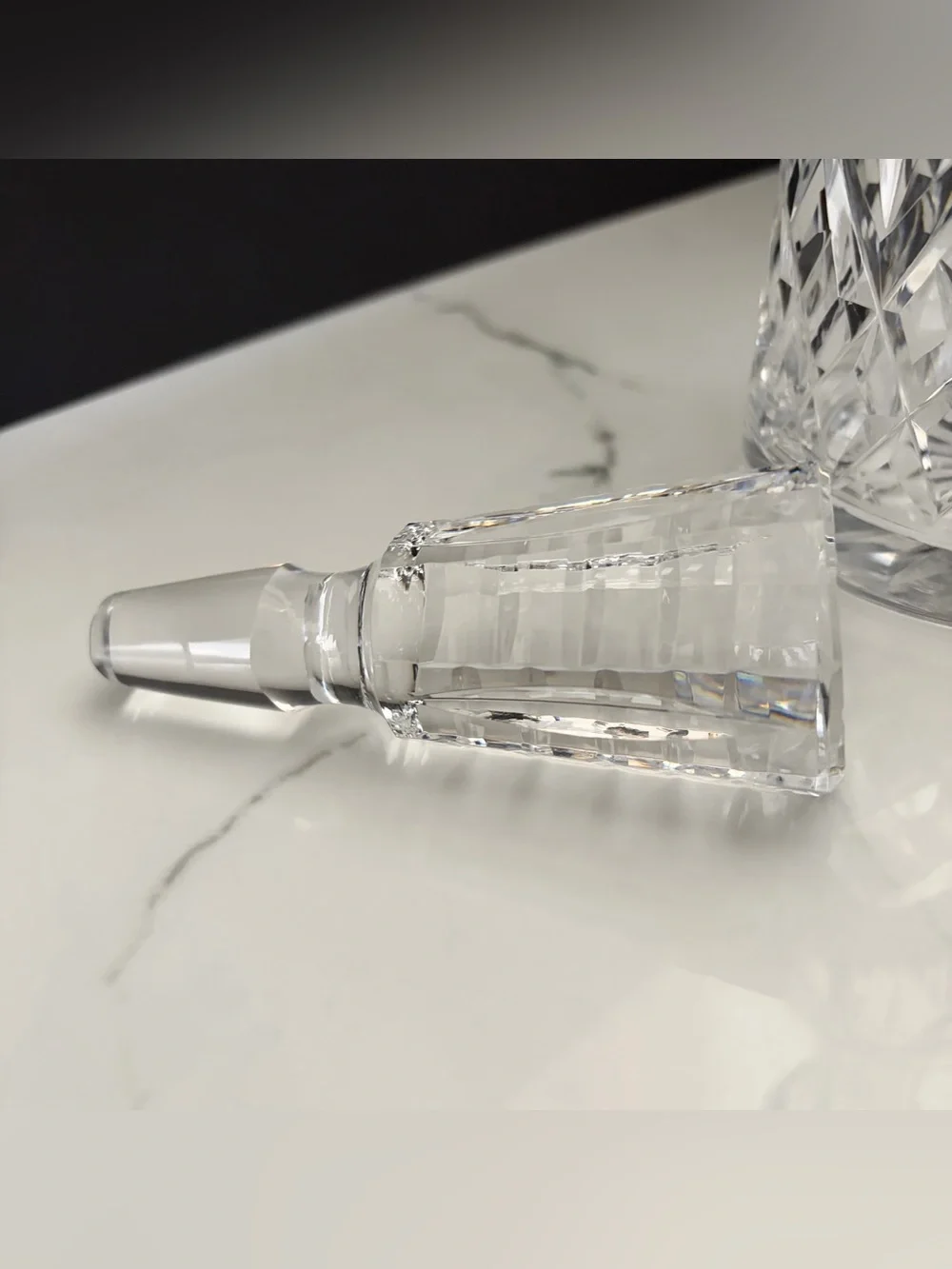 Tall Lismore Decanter with Stopper by Waterford Crystal